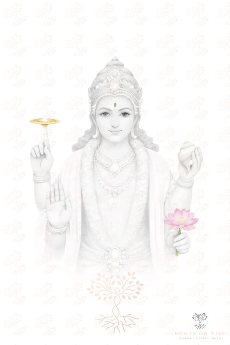 Illustration of Lord Vishnu, the protector of the universe